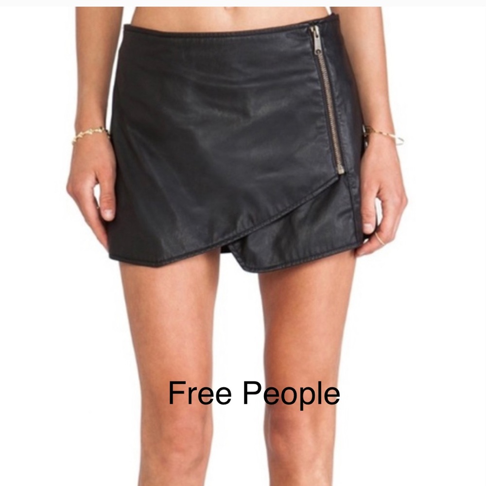 FLASH SALE Free people vegan leather mini skirt
